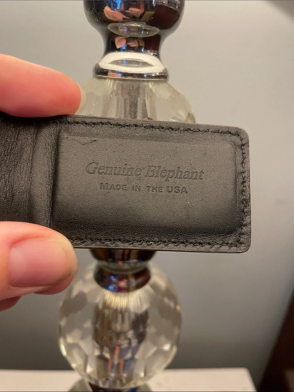 Genuine Elephant leather( ethically culled)Money Clip